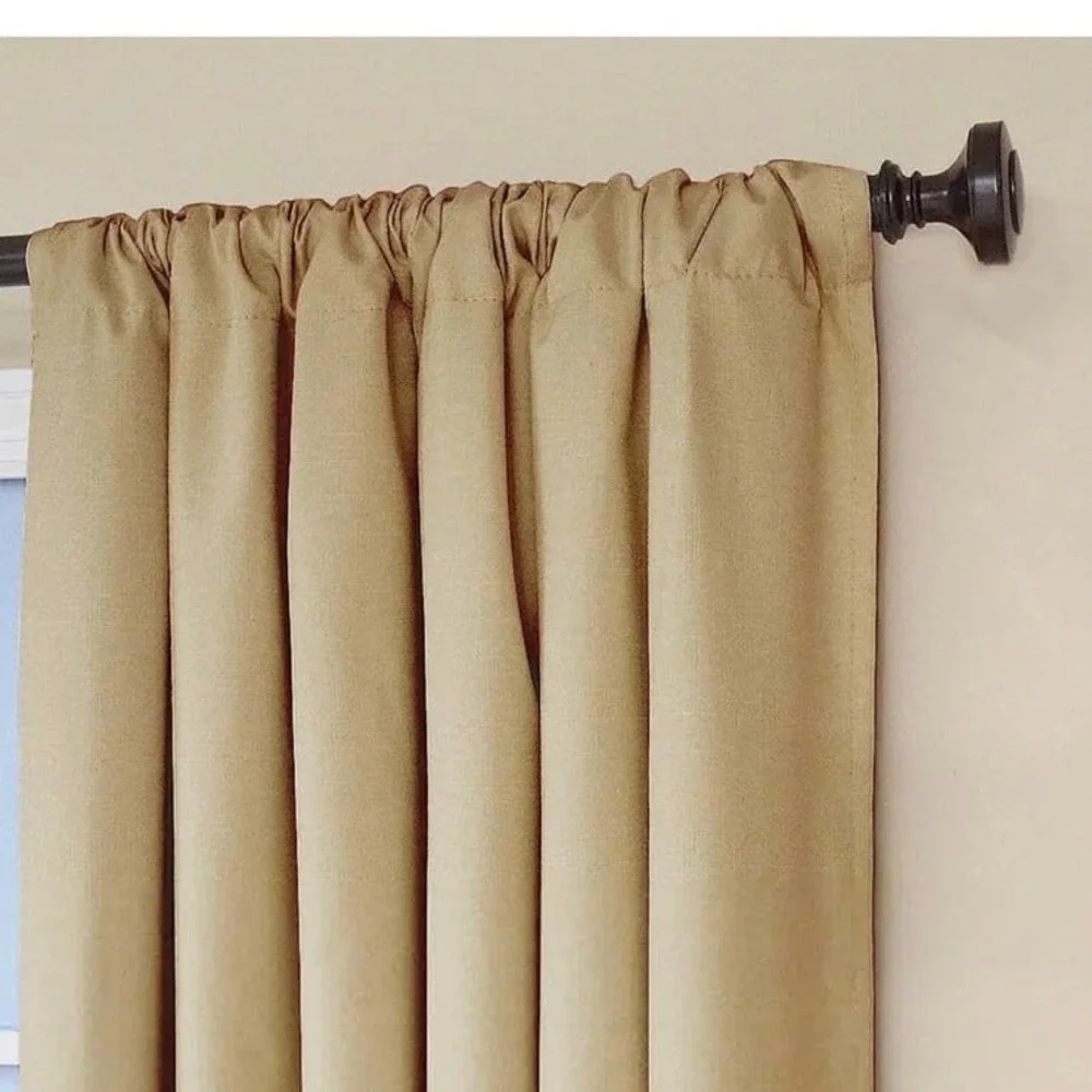 ECLIPSE Kendall Modern Blackout Thermal Rod Pocket Window Curtain for Bedroom or